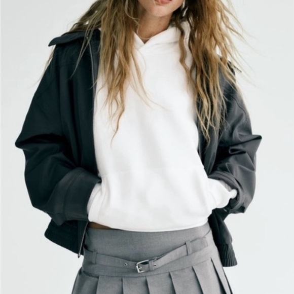 Zara size Large Gray Pleated Women's Skirt - Picture 2 of 10